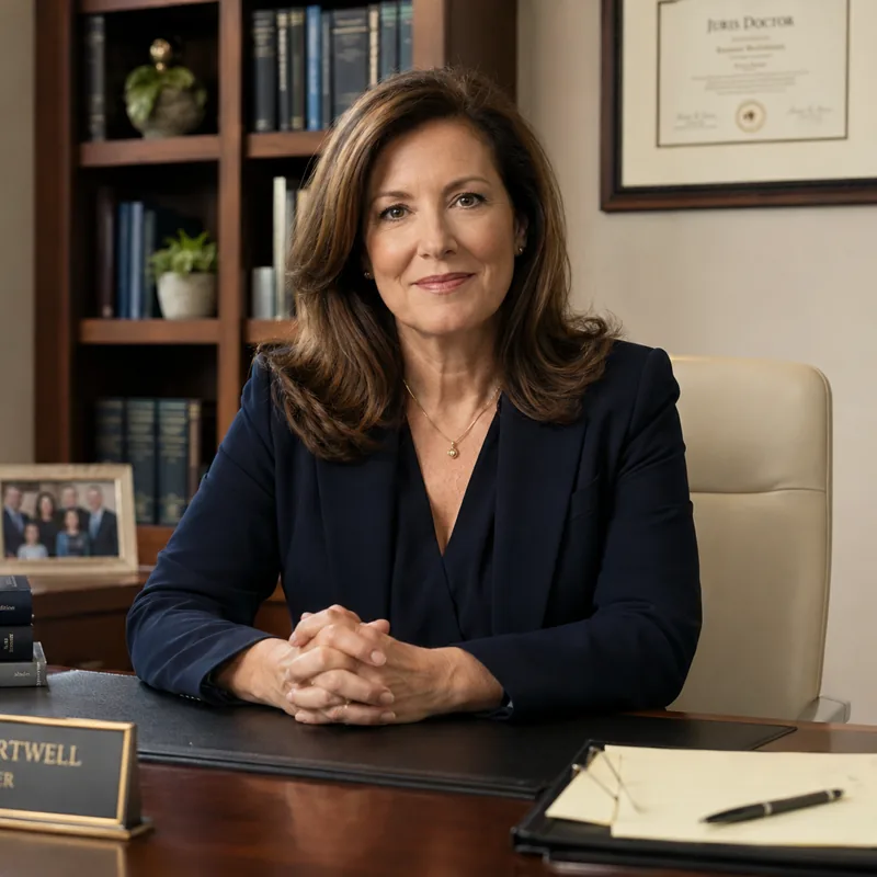 Ruth Hartwell, partner, at her desk